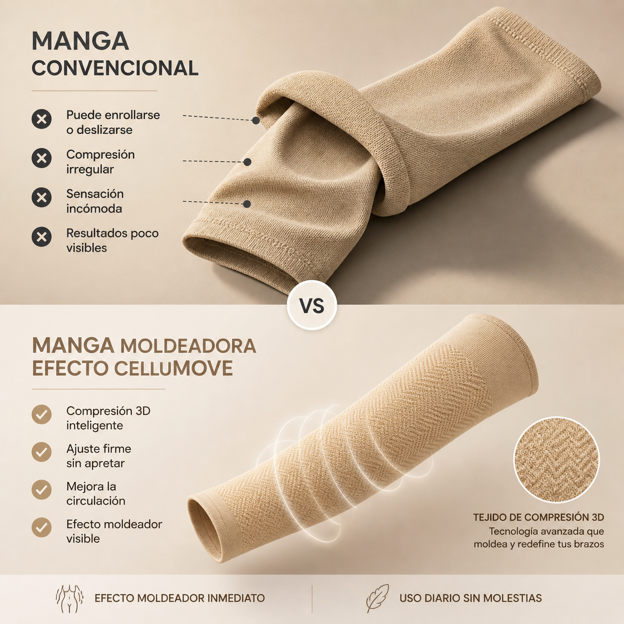 MANGAS MOLDEADORAS SLIMORA EFECTO TONIFICANTE
