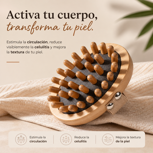 RODILLO CORPORAL DE MADERA SLIMORA EFECTO ANTICELULÍTICO